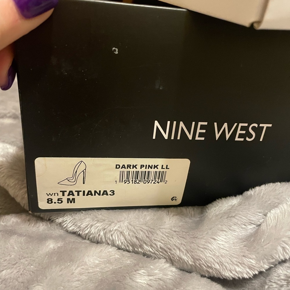Nine West Metallic Fuchsia Pointed-Toe Stiletto Heels - Picture 2 of 4